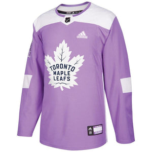 Toronto Maple Leafs adidas 2018 Hockey Fights Cancer Blank Practice Jersey - Purple