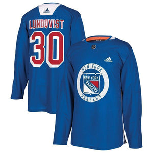 Henrik Lundqvist New York Rangers adidas Practice Player Jersey - Blue