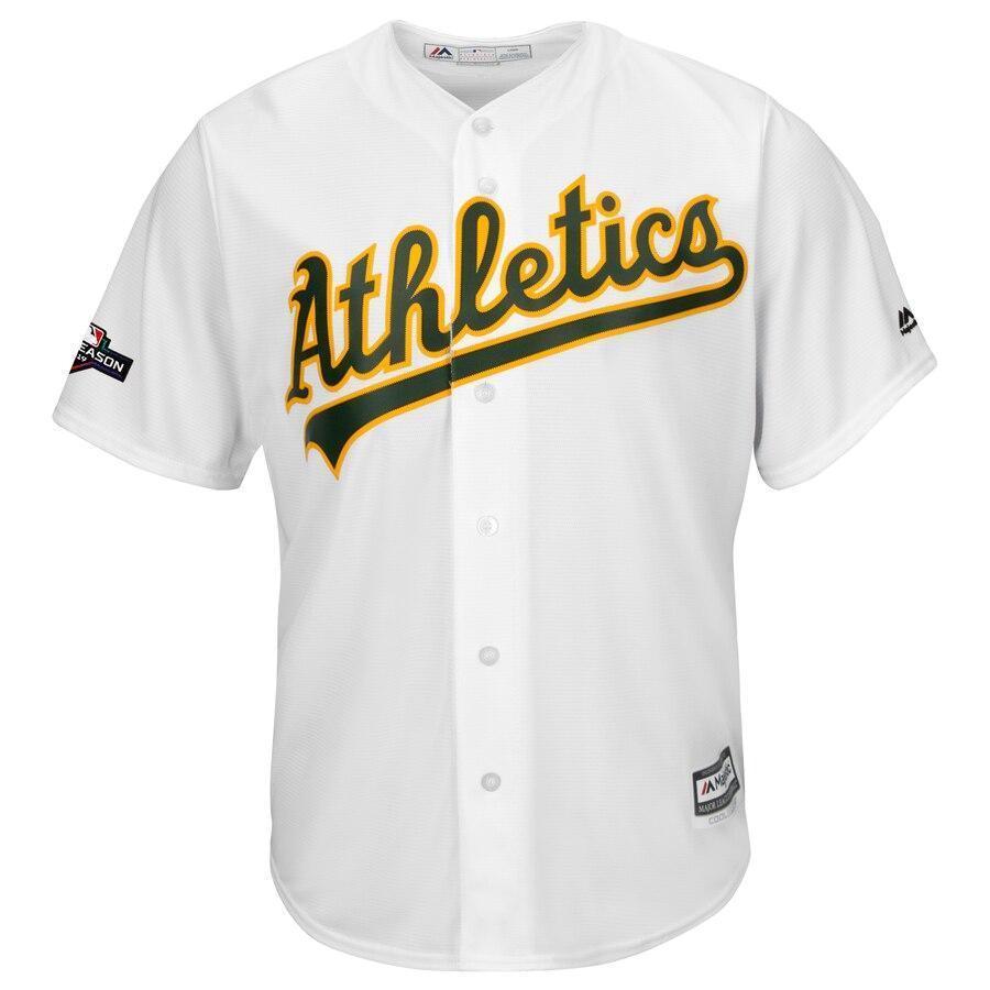 Oakland Athletics Majestic 2019 Postseason Official Cool Base Team Jersey - White